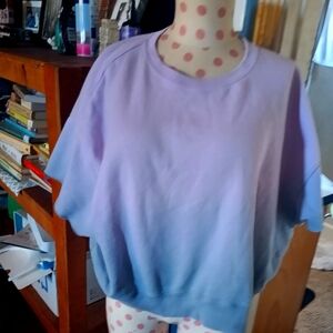 Cropped VS PINK sweatshirt with shirt sleeves. Oversized medium. Tie dye. Nice